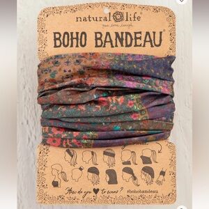 Natural Life Half Boho Bandeau® Headband - Dark Patchwood